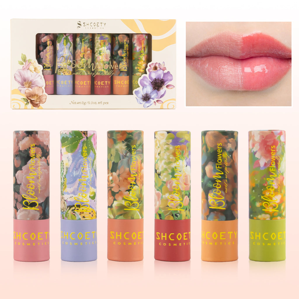 Nourishing Lipstick Set – 6pcs Long-Lasting & Exfoliating Lip Color