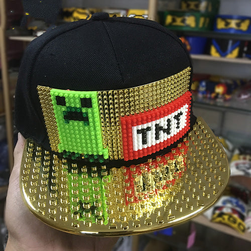 Building Block Puzzle Hat | Hip Hop Street Style Cap – Acrylic Brick Snapback
