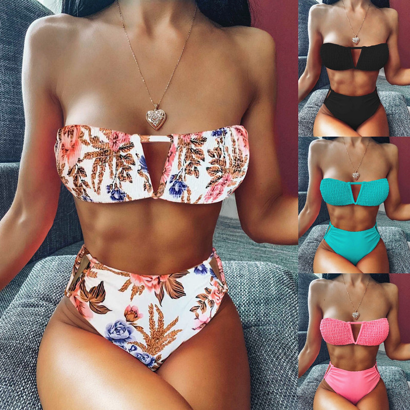 Stretchy Top Bikini Set – Women's 100% Nylon Swimwear