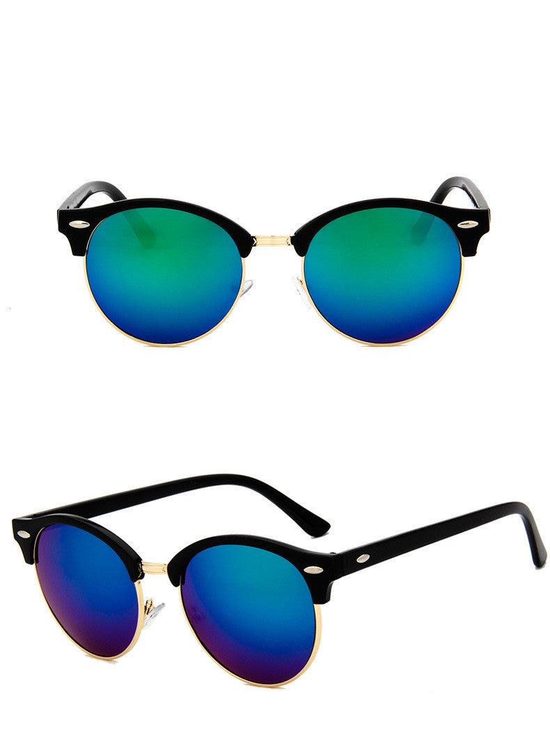 Retro Metal Sunglasses | UV400 Resin Lens – 9 Mercury Colors