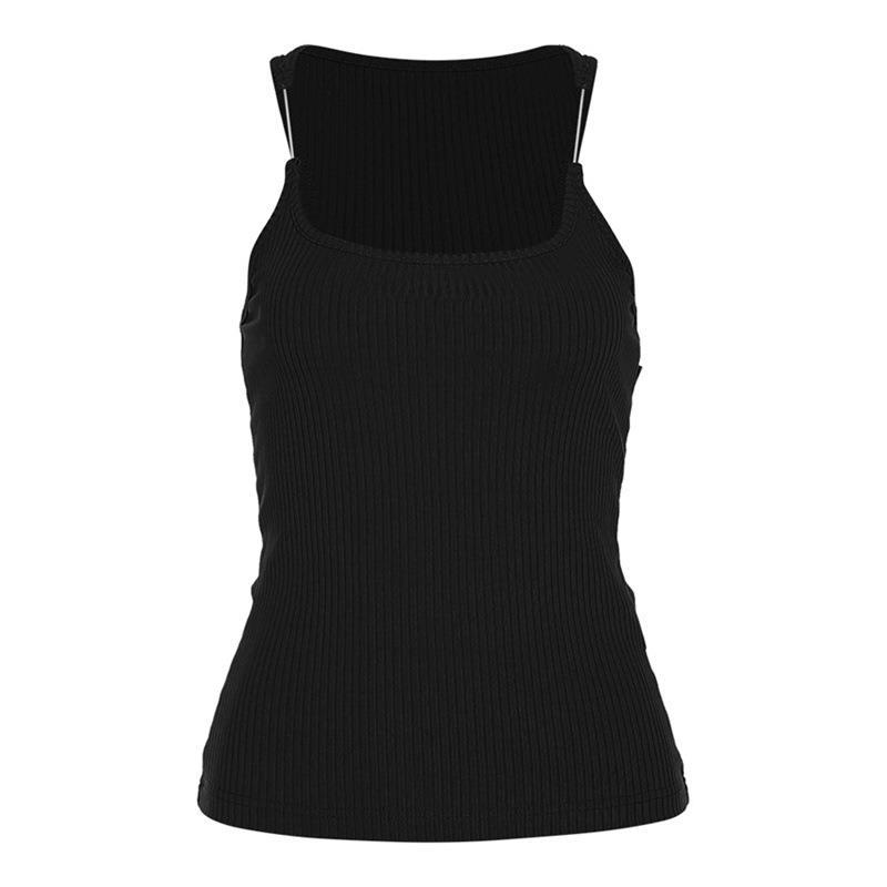 Y2K Unsichtbares Camisole-Top Weste Mode Schlankes U-Boot-Ausschnitt Oberteil Sommer Damenbekleidung
