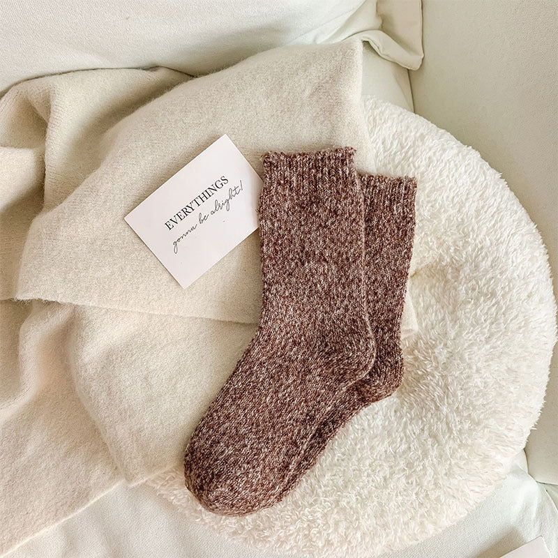 Damen Winter Verdicken Thermische Wolle Tube Socken