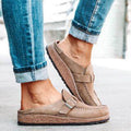 Women's Suede Flat Sandals Belt Buckle –  | AdriaPulse