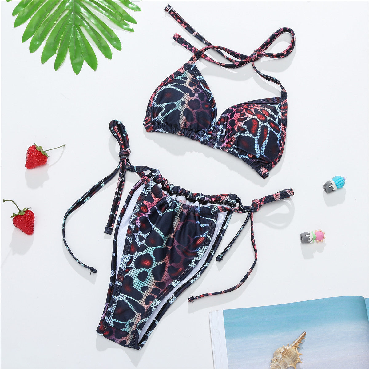 Sexy Strappy Blouse Bikini Set – Open Back Swimsuit