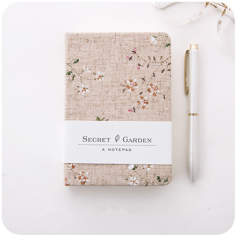 A6 Wire-Bound Notebook with Pen – Cloth Cover Diary & Journal for Women | 50 Sheets | 6 Colors