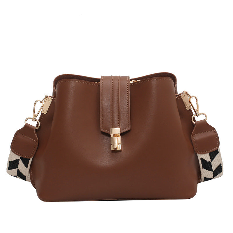 Boho Bucket Bag | Wide Strap Shoulder & Crossbody Bag – Festival Style