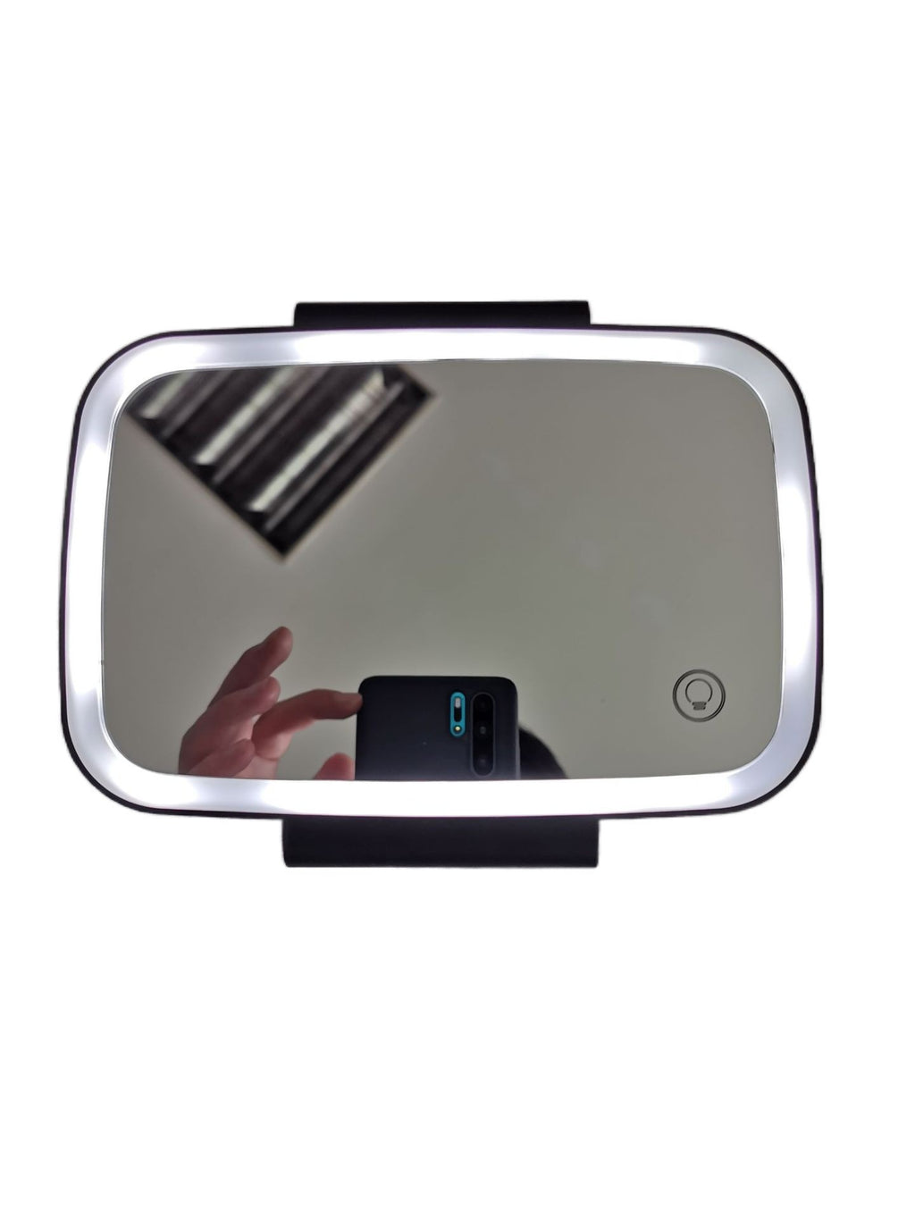 In-Car LED Makeup Mirror – 7 Inch Sun Visor Vanity Mirror with 21 LED Lights & 400mAh Battery | White & Black