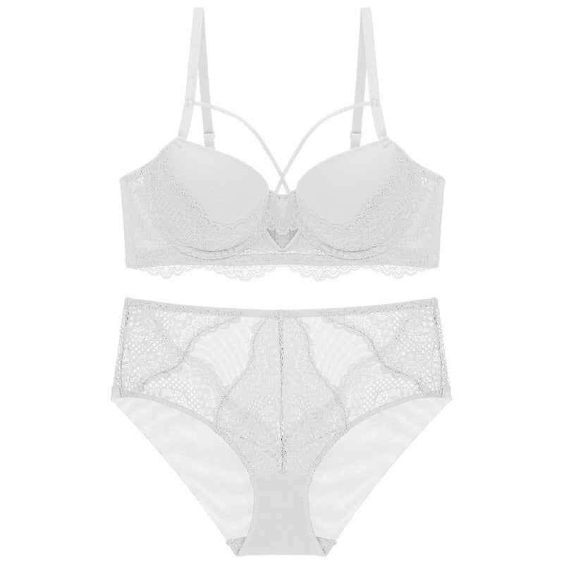 French Lace Underwire Bra Set | Hollow-Out Sexy Lingerie – Women
