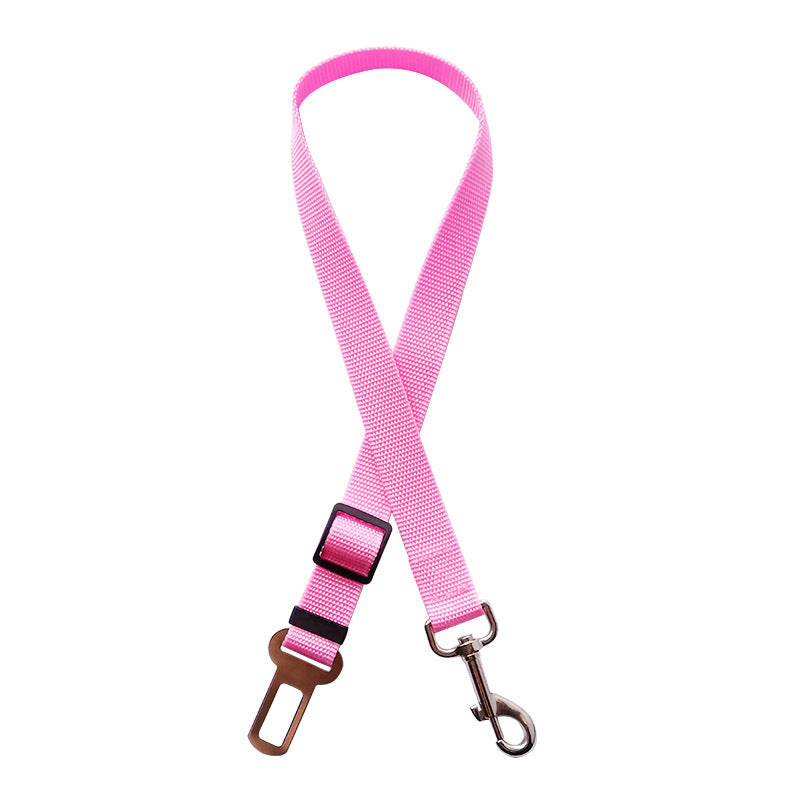 Pet Car Seat Belt – Adjustable Dog & Cat Harness with Safety Clip | 7 Colors