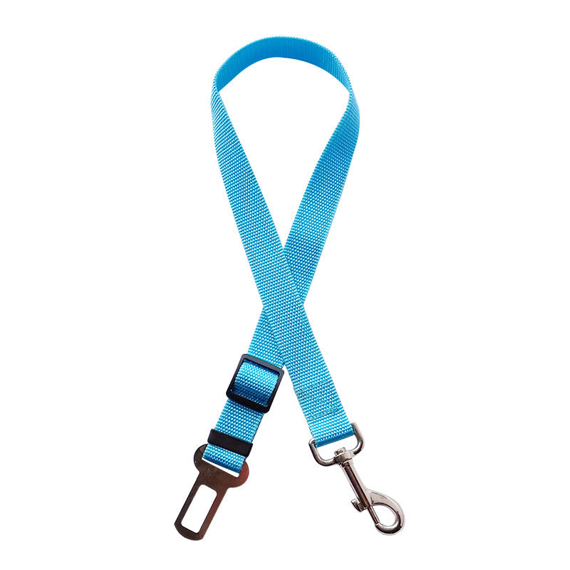 Pet Car Seat Belt – Adjustable Dog & Cat Harness with Safety Clip | 7 Colors