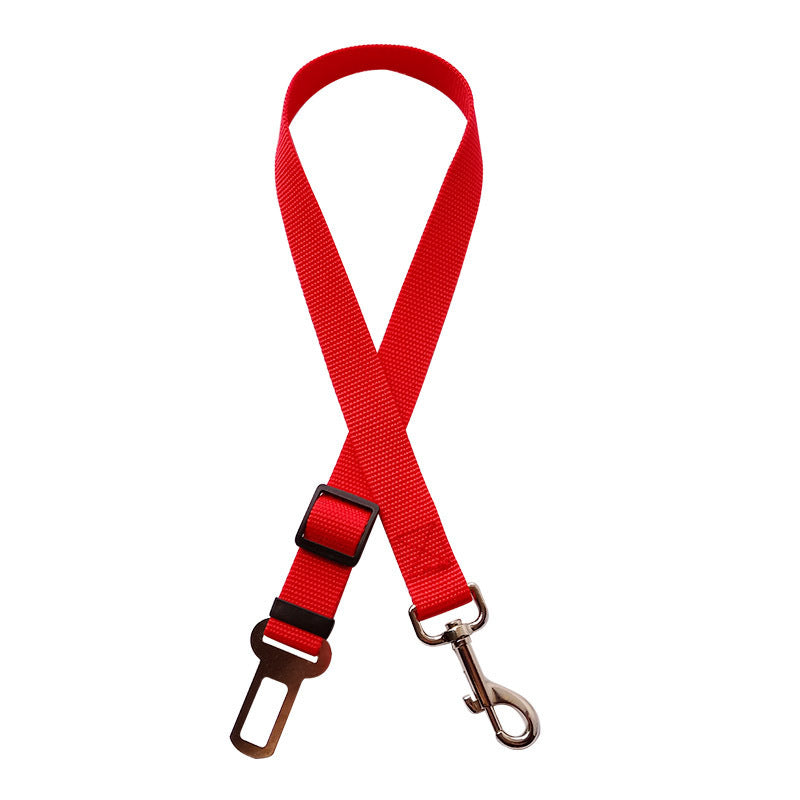 Pet Car Seat Belt – Adjustable Dog & Cat Harness with Safety Clip | 7 Colors