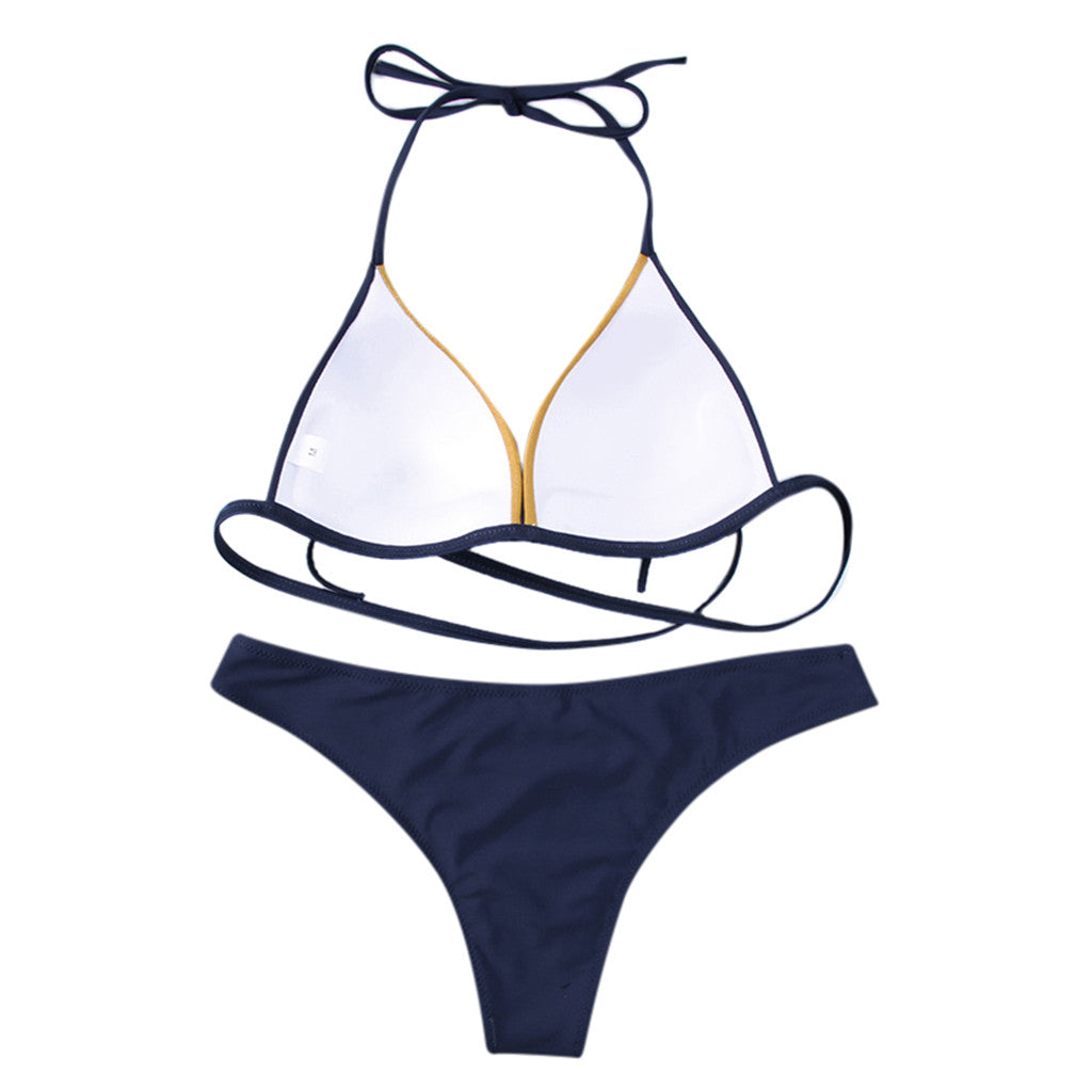 Snake & Floral Print Split Bikini – Women's Nylon Swimwear S–2XL