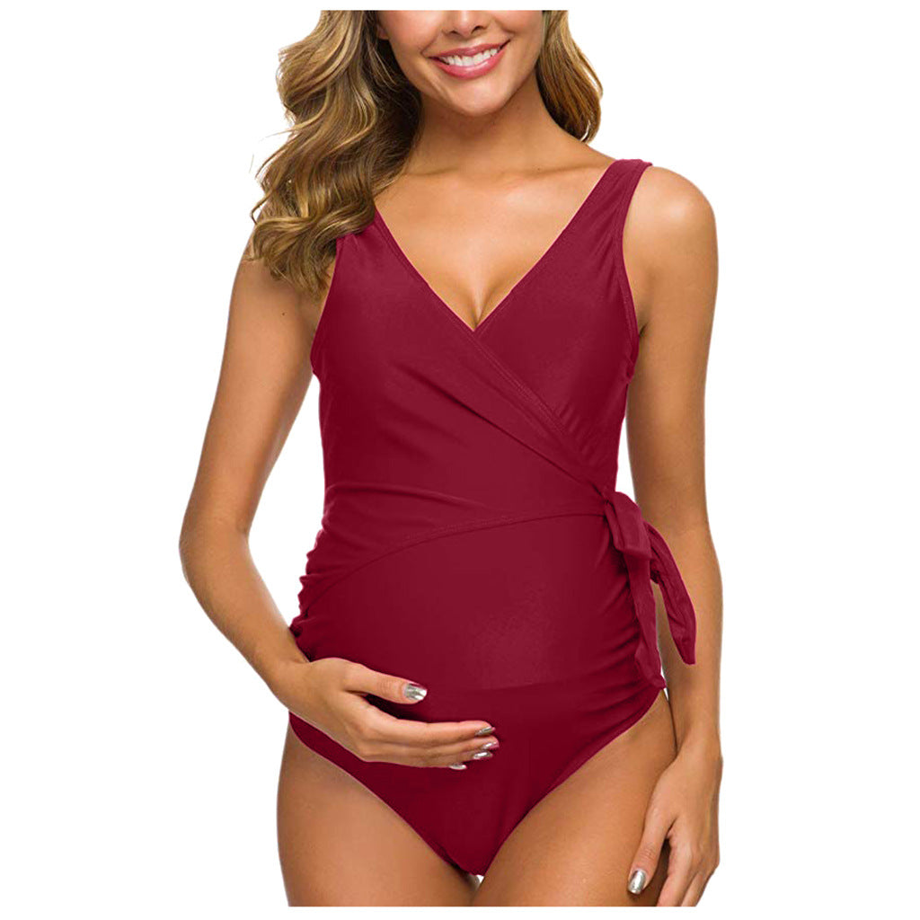 Maternity One-Piece Swimsuit | Sexy Plus Size Swimwear for Pregnant Women – M to 3XL