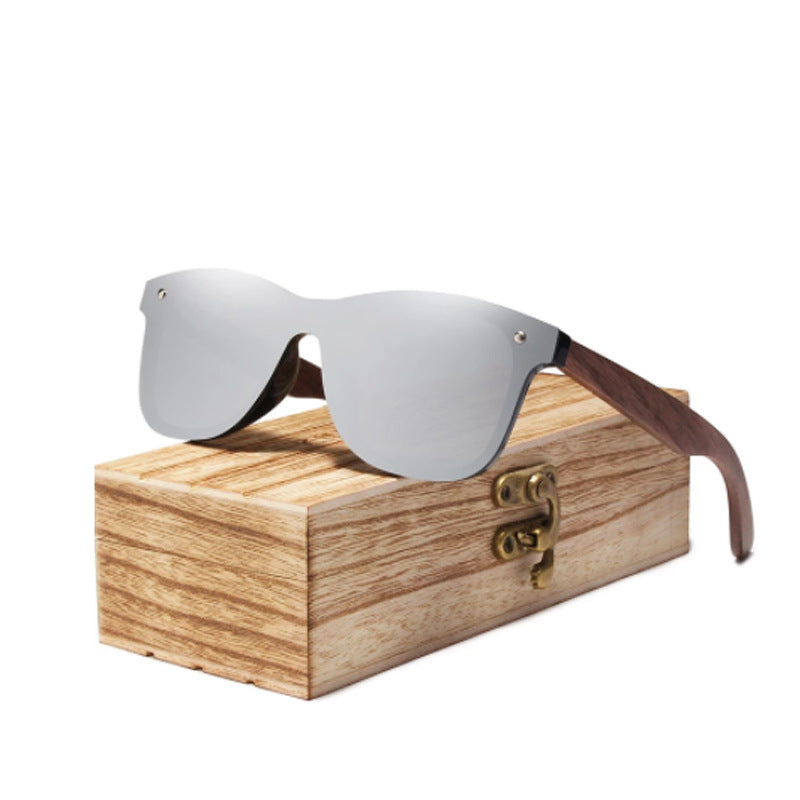 Lunettes de soleil à monture en noyer