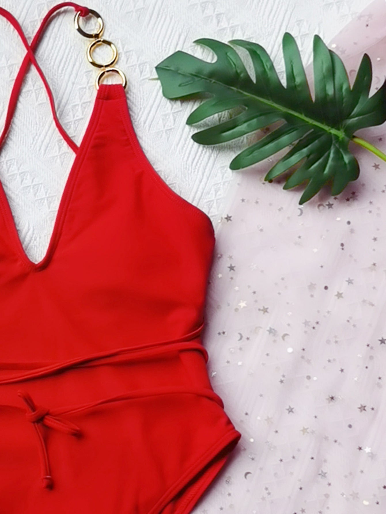 Solid Color One-Piece Swimsuit – Women's Nylon Swimwear