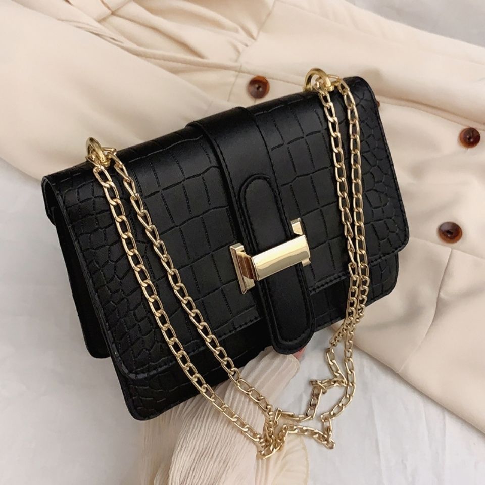 Retro Mini Shoulder Bag – Casual Chain Crossbody PU Leather Purse