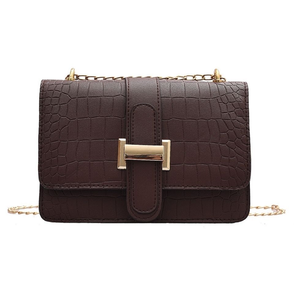 Retro Mini Shoulder Bag – Casual Chain Crossbody PU Leather Purse