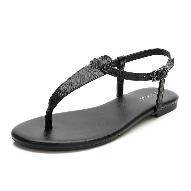Modische, schlichte Strand-Flip-Flop-Sandalen mit Cut-outs