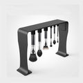 Magnetic Makeup Brush Drying & Hanging Rack – Desktop Organizer with 12 Silicone Caps | Black