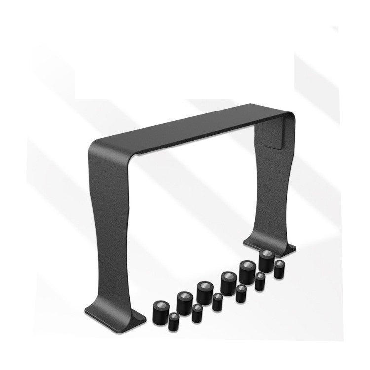 Magnetic Makeup Brush Drying & Hanging Rack – Desktop Organizer with 12 Silicone Caps | Black