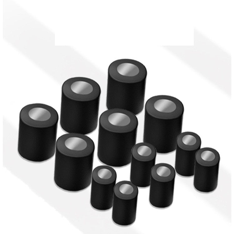 Magnetic Makeup Brush Drying & Hanging Rack – Desktop Organizer with 12 Silicone Caps | Black