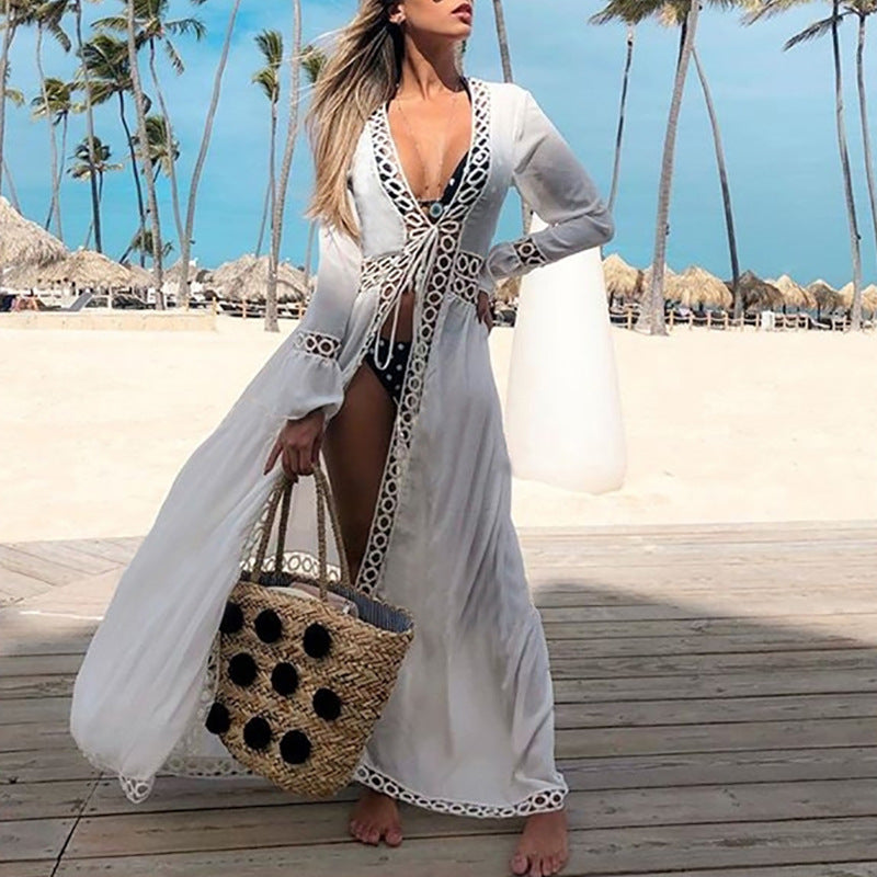 Women's Beach Kaftan Cover-Up – Printed Swimwear Pareo Tunic