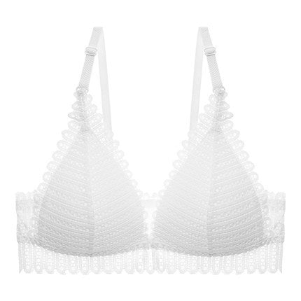 Lace Gathering Bra | Thin Cup Wire-Free Everyday Bra – Women