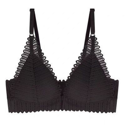 Lace Gathering Bra | Thin Cup Wire-Free Everyday Bra – Women