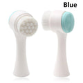 Outil de soin de la peau en silicone double face Nettoyant facial Brosse de nettoyage du visage Vibration Massage facial Produit de lavage