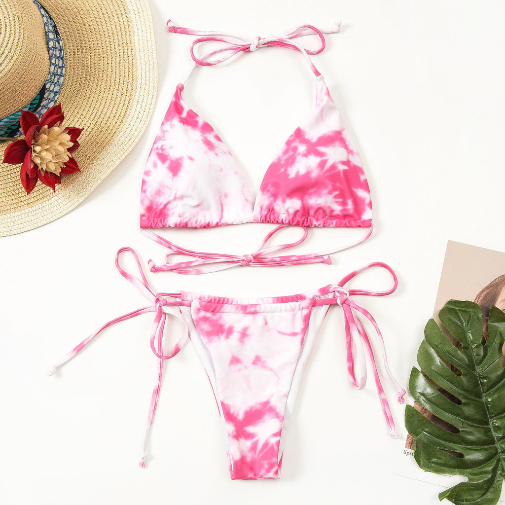 Women's Printed Split Bikini Set Two-Piece Padded Swimsuit – | AdriaPulse