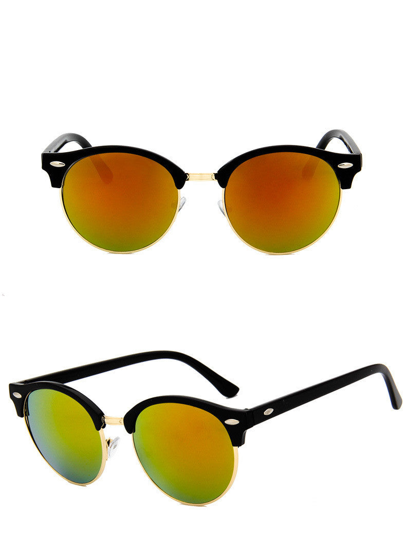 Retro Metal Sunglasses | UV400 Resin Lens – 9 Mercury Colors
