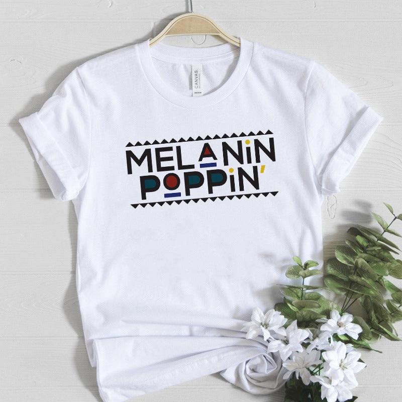 Letter Print T-Shirt | Loose Fit Digital Print Tee – Unisex