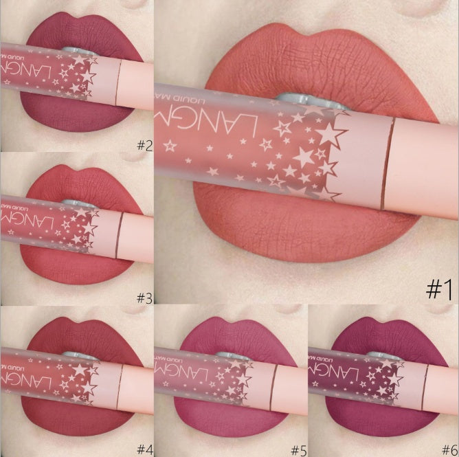 Langmanni Matte Velvet Lipstick Set – 12pcs Waterproof Long-Lasting