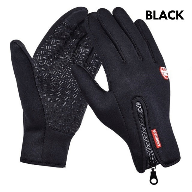 Gants d'hiver à écran tactile pour la moto, imperméables, avec doublure polaire