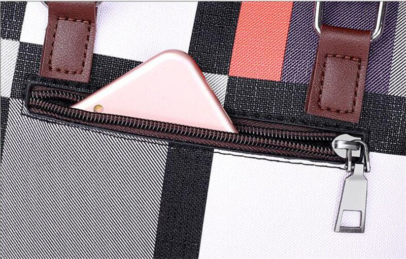 Women's Fabric Shoulder Bag – Multi-Function Tote & Crossbody Handbag