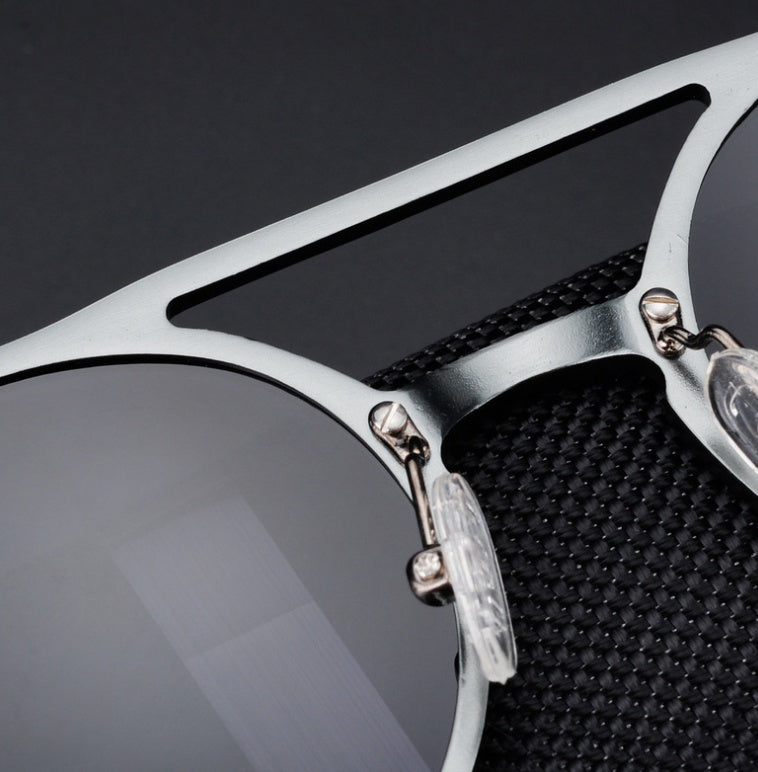 Polarized Round Sunglasses | Aluminum-Magnesium Vintage Frame – 5 Colors