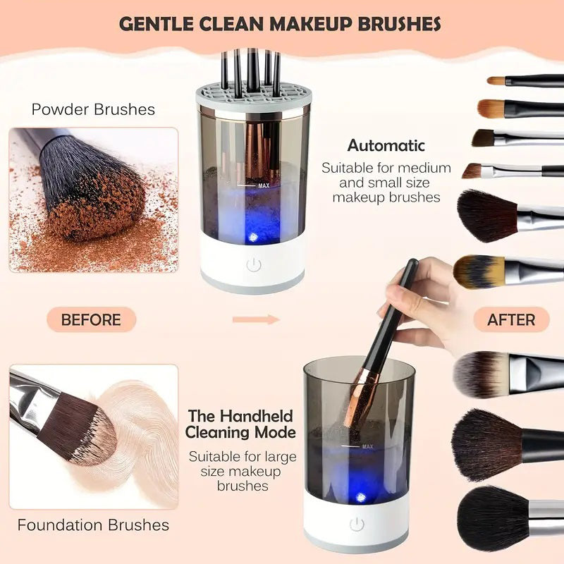Make-up Pinsel Reiniger Automatischer Rotierender Make-up Pinsel Reiniger USB Tragbarer Elektrischer Kosmetikpinsel Rotationswaschmaschine