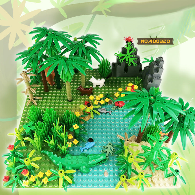Tropical Rainforest Building Block Set | ABS Plastic Brick Kit – Creative Toy Ages 6-14