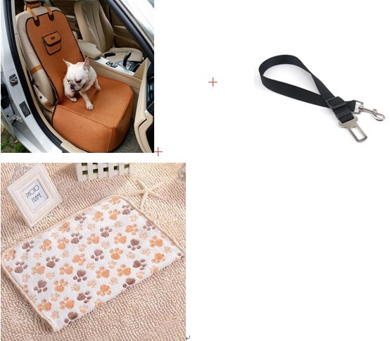 Dual-Purpose Pet Car Seat Cushion – Waterproof Nylon, Adjustable Strap, 45x45x58cm