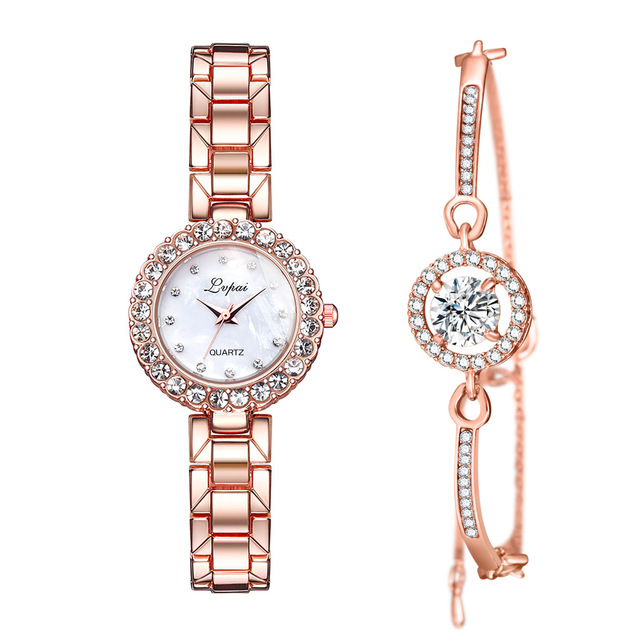 Women's Quartz Watch & Bracelet Set Alloy – | AdriaPulse