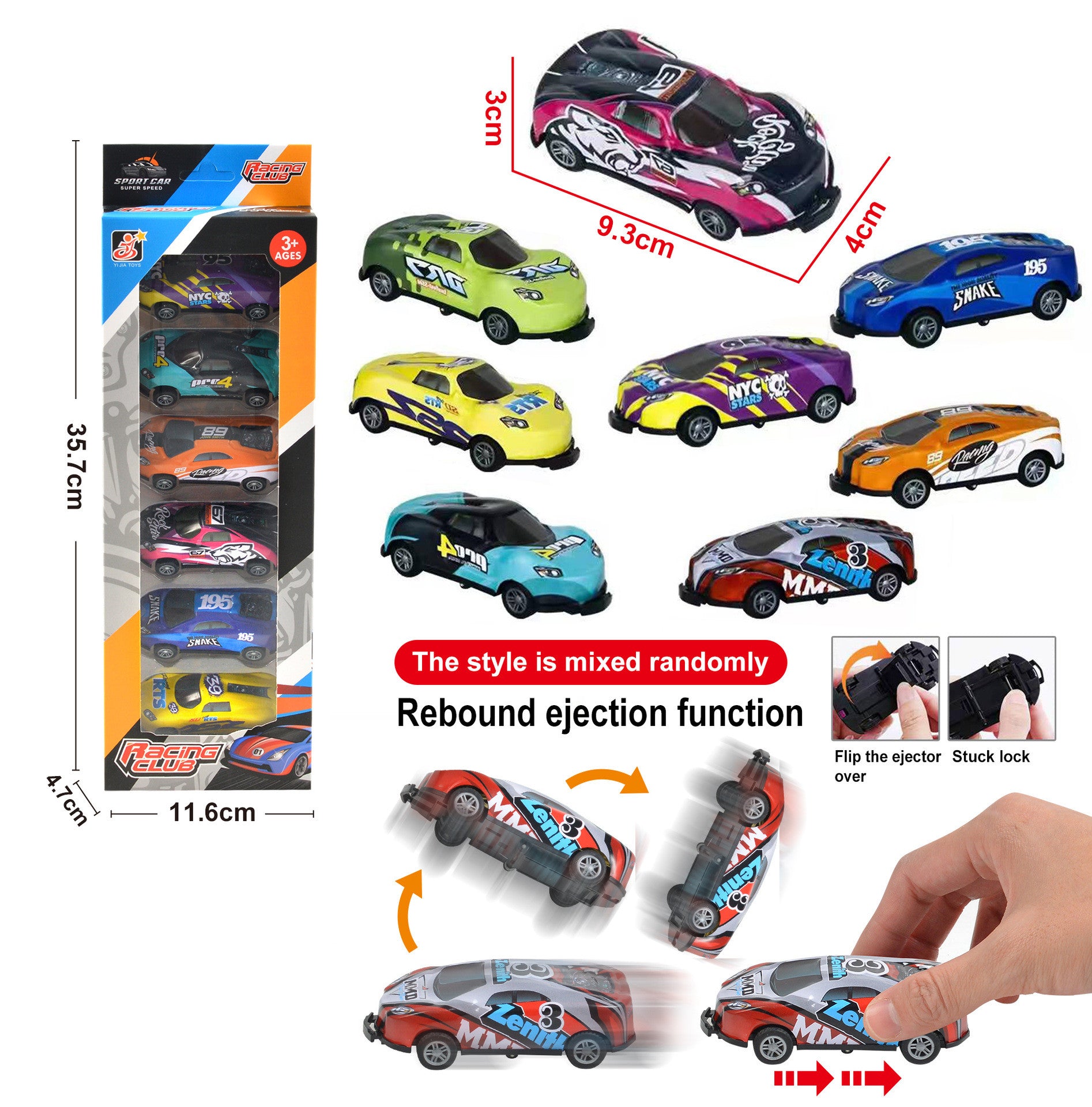 Flip Stunt Pull-Back Alloy Racing Cars – Kids Toy Set (6 / 8 / 12 pcs)