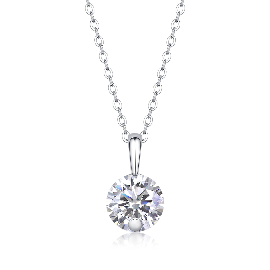 2 Carat Moissanite Star Pendant Necklace – S925 Silver Platinum-Plated
