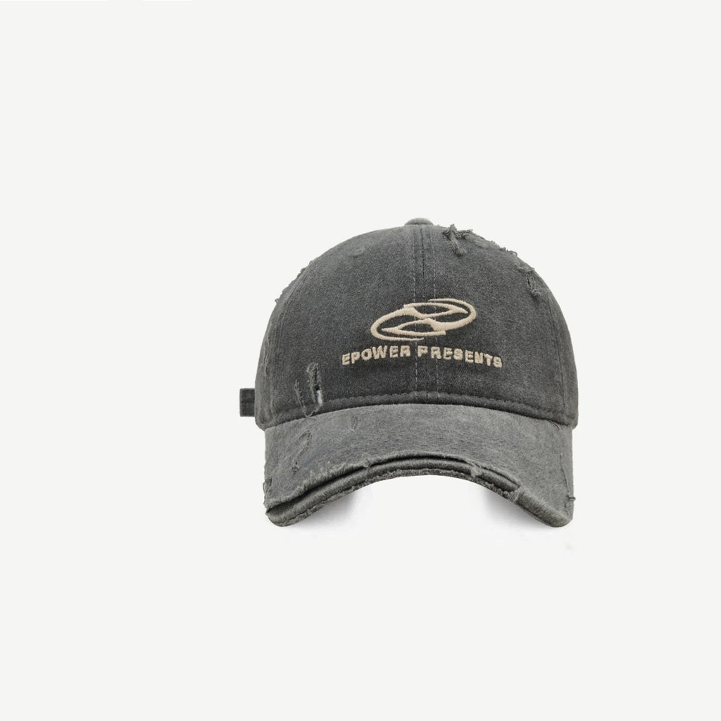Distressed Denim Baseball Cap – Embroidered Washed Cotton Dome Cap | Adjustable | 5 Colors