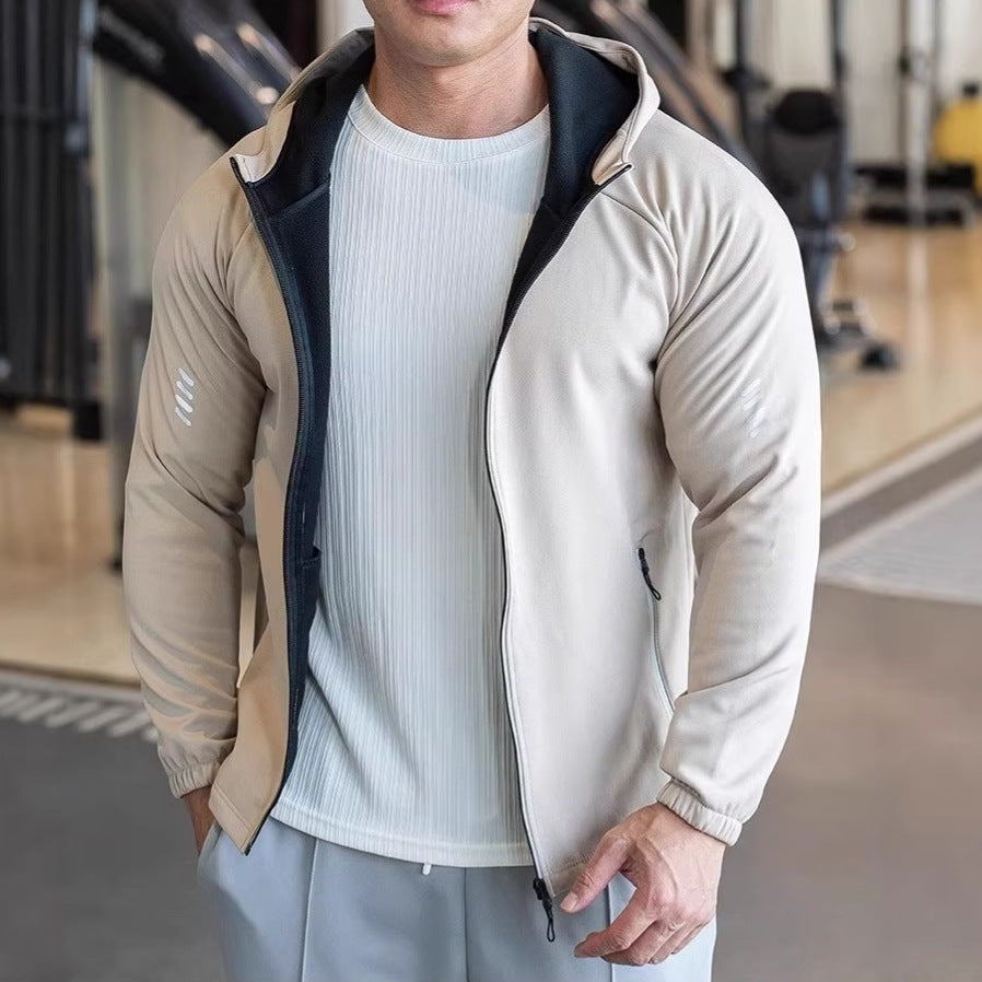 Mens 2026 New Windproof Zip-Up Hoodie For Casual Wear