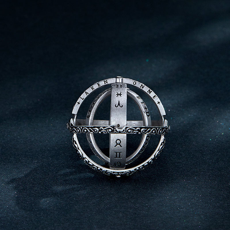 Astronomical Ball Ring & Necklace – Rotating Universe Globe Jewelry