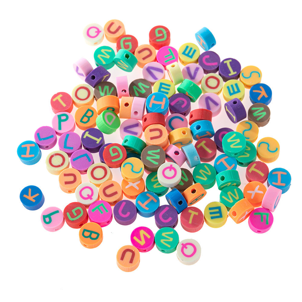Punched Colorful Flat Bead Bracelet Weaving DIY Materials