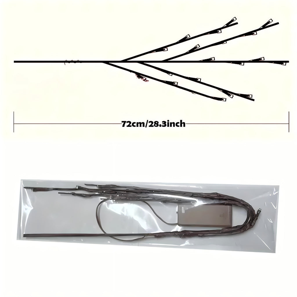LED Ast-Deko-Leuchte – 4er-Set beleuchtete Äste für die Heimdekoration