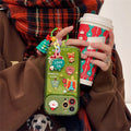 Christmas Phone Case – 3D Santa & Elk Pendant | iPhone XR to 15 Pro Max