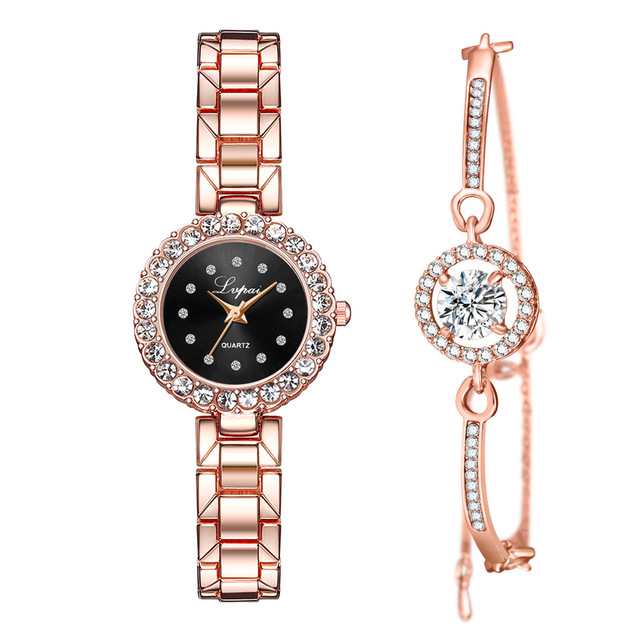 Women's Quartz Watch & Bracelet Set Alloy – | AdriaPulse