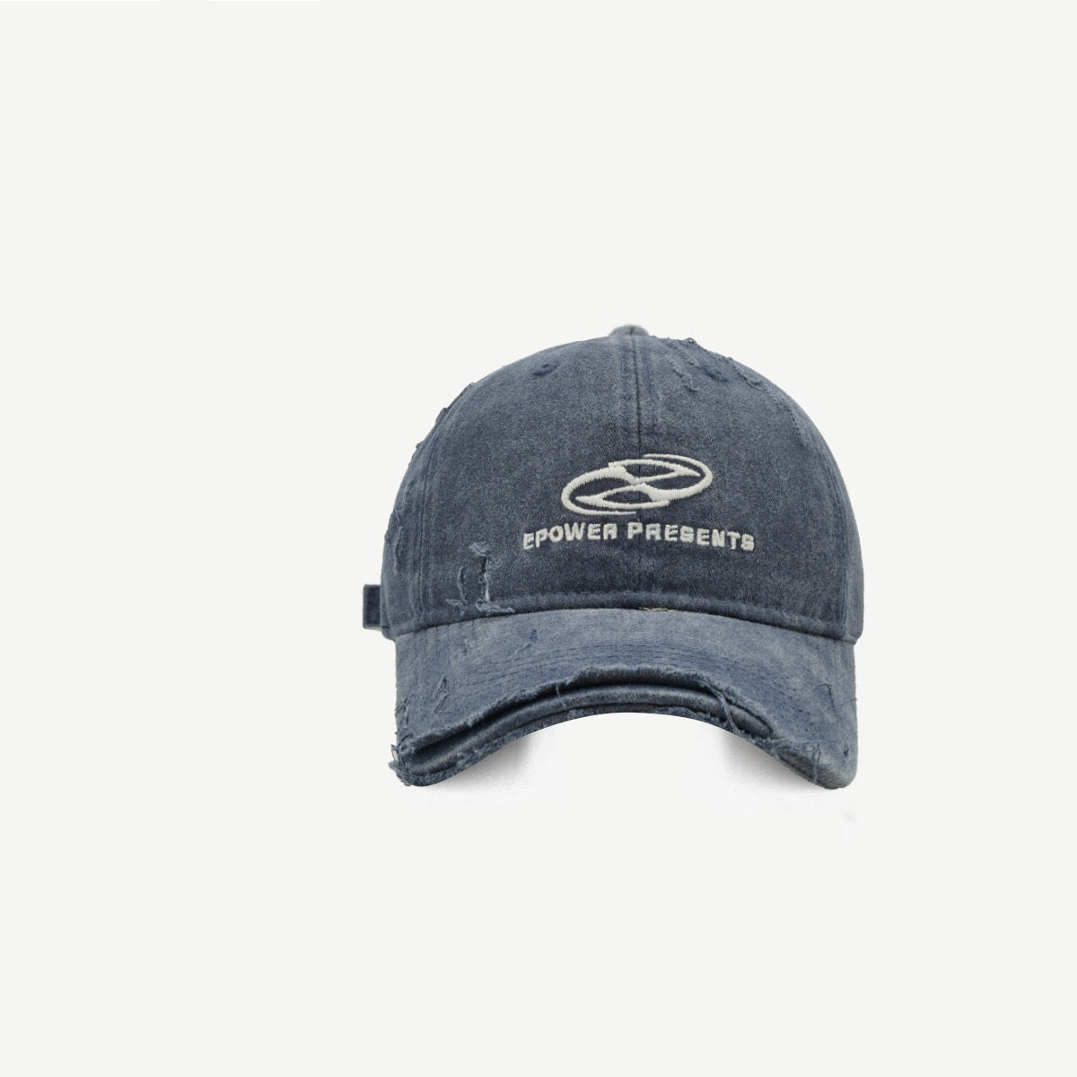 Distressed Denim Baseball Cap – Embroidered Washed Cotton Dome Cap | Adjustable | 5 Colors